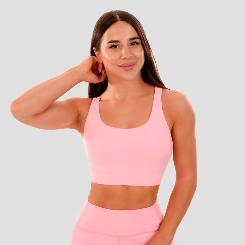 GymBeam Sportovní podprsenka Cut-Out pink