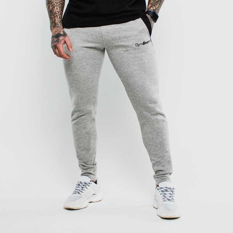 GymBeam Tepláky Slimfit Grey