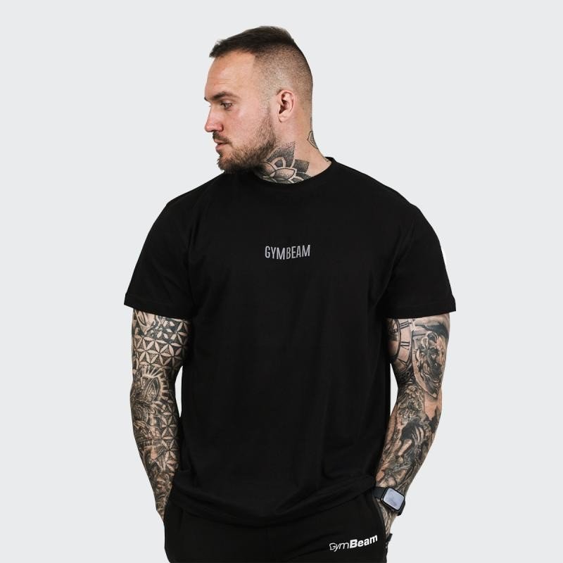GymBeam Tričko FIT Black