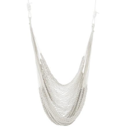 Kondela Závěsné houpací křeslo, bílá, KAZAN