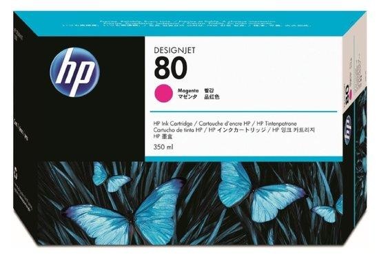 HP 80 Magenta DJ Ink Cart, 350 ml, C4847A, C4847A