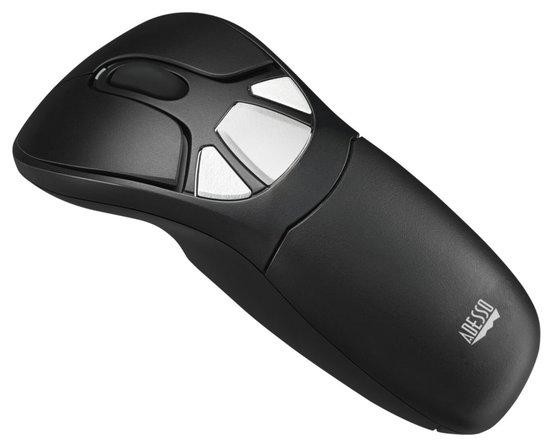 Adesso iMouse P30GO Plus/ bezdrátová air myš 2,4GHz/ laser + gyroskopický snímač/ nabíjatelná/ USB/ černá, iMouse P30