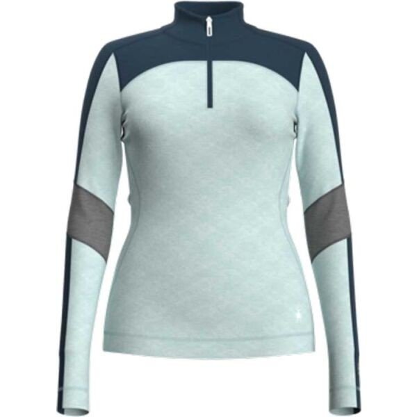 Smartwool W CLASSIC THERMAL MERINO BL CB 1/4 ZB Dámské funkční triko, světle modrá, velikost M