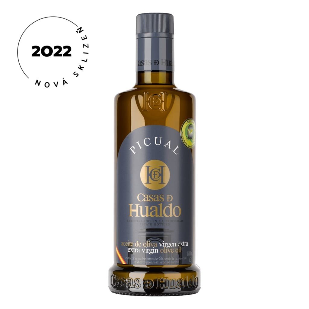 Casas de Hualdo Picual 500 ml – prémiový extra panenský olivový olej s vysokým podílem polyfenolů