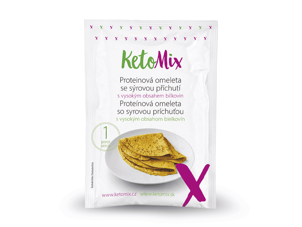 KetoMix Proteinová omeleta se sýrovou příchutí | 1 porce, 25 g