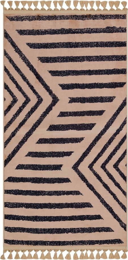 Béžový pratelný koberec běhoun 300x80 cm - Vitaus