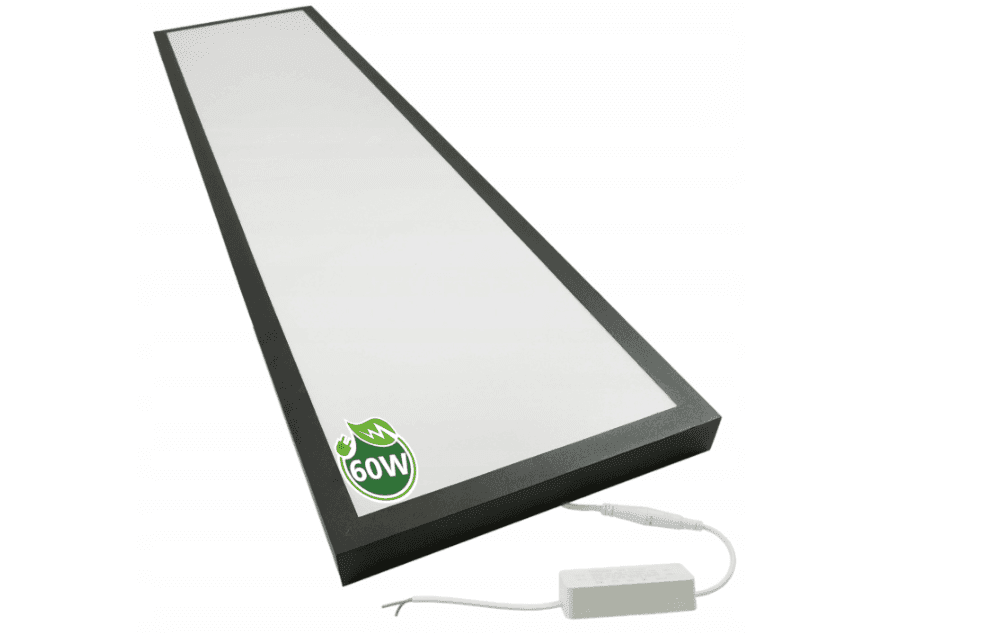 Berge LED panel přisazený černý - 30x120 - 60W - neutrální bílá