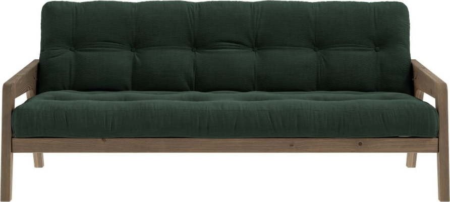 Zelená manšestrová rozkládací pohovka 204 cm Grab - Karup Design