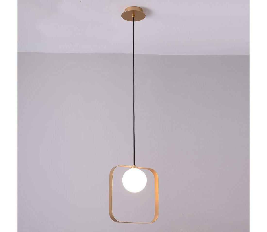 Lustr na lanku TULA 1xG9/28W/230V hranatý zlatá