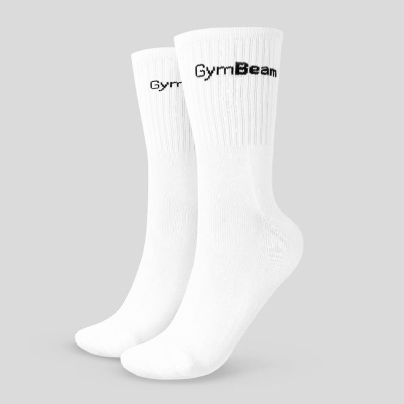 GymBeam Ponožky 3/4 Socks 3Pack White