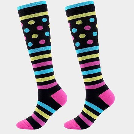 Merco Striped Dots dámské kompresní podkolenky