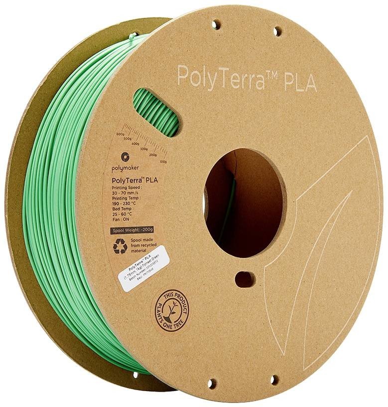 Vlákno pro 3D tiskárny Polymaker 70846, PLA plast, 1.75 mm, 1000 g, zelená (matná)