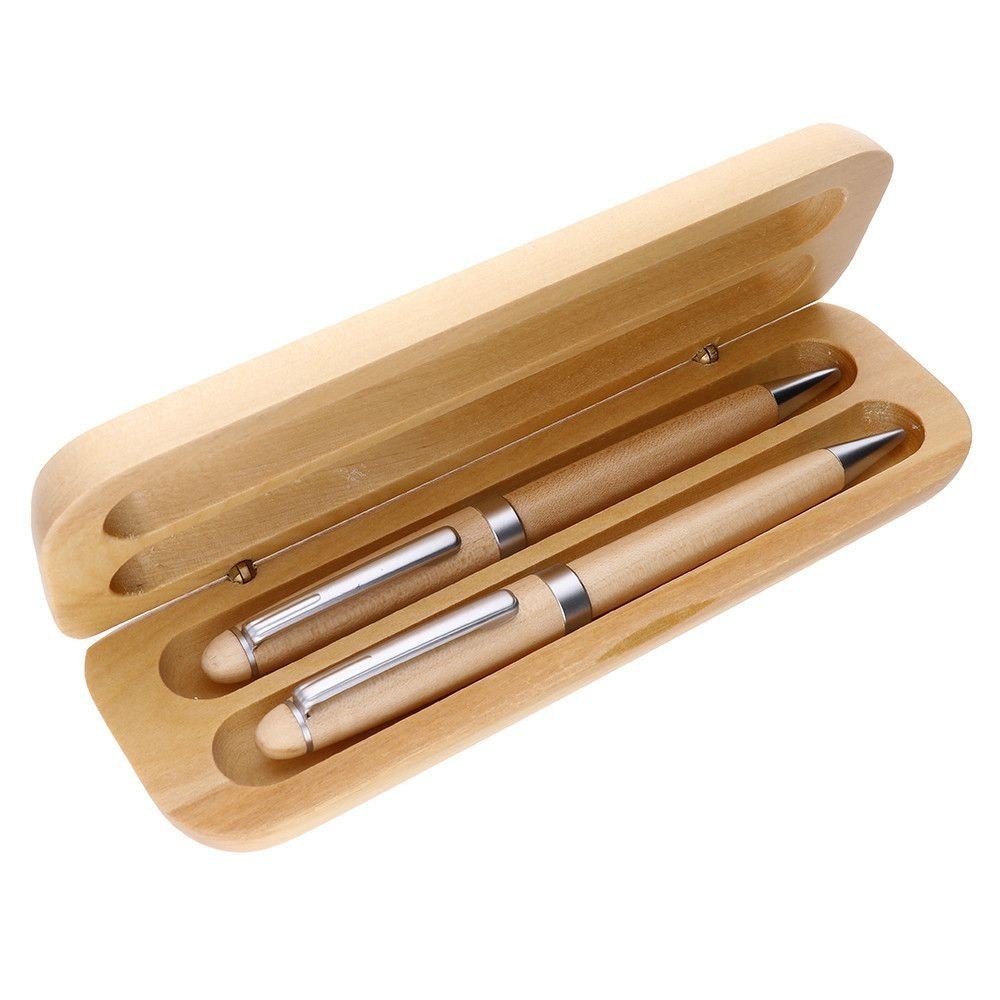 Dřevěné kuličkové pero a mikrotužka v dřevěném boxu, eco friendly A10.3000 179018 Jatyn - A