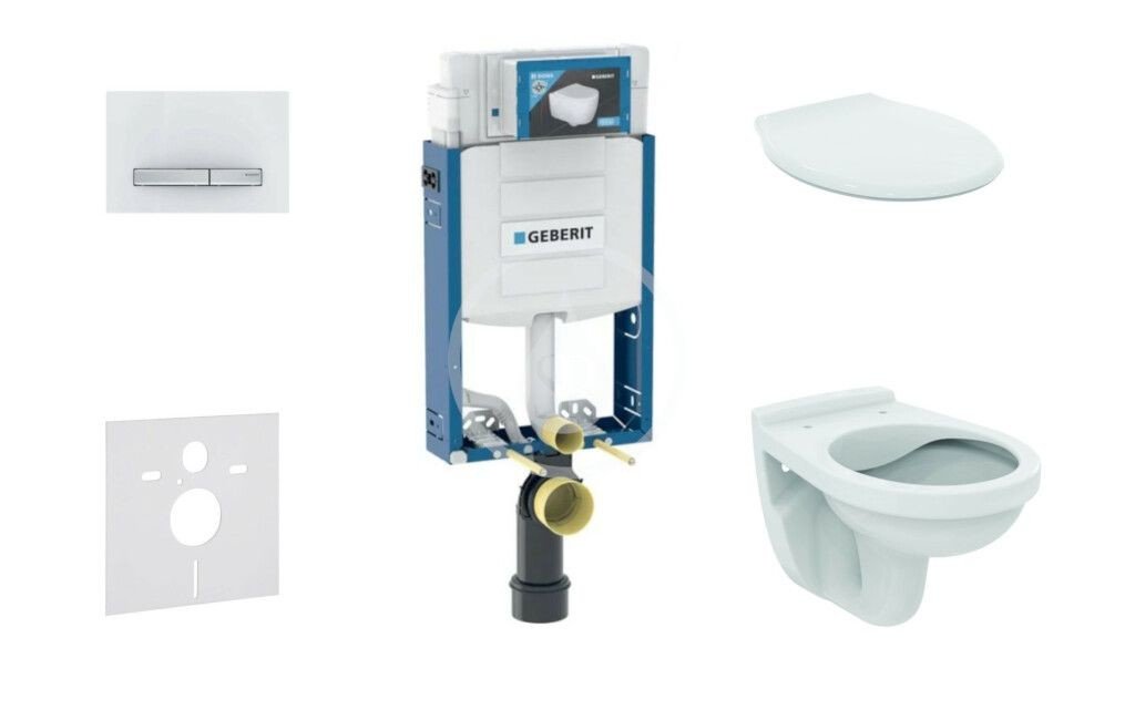 GEBERIT Kombifix Set předstěnové instalace, klozet Alpha se sedátkem, tlačítko Sigma50, alpská bílá 110.302.00.5 NR8