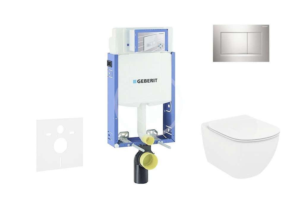 GEBERIT Kombifix Set předstěnové instalace, klozetu a sedátka Ideal Standard Tesi, tlačítka Sigma30, chrom 110.302.00.5 NF6