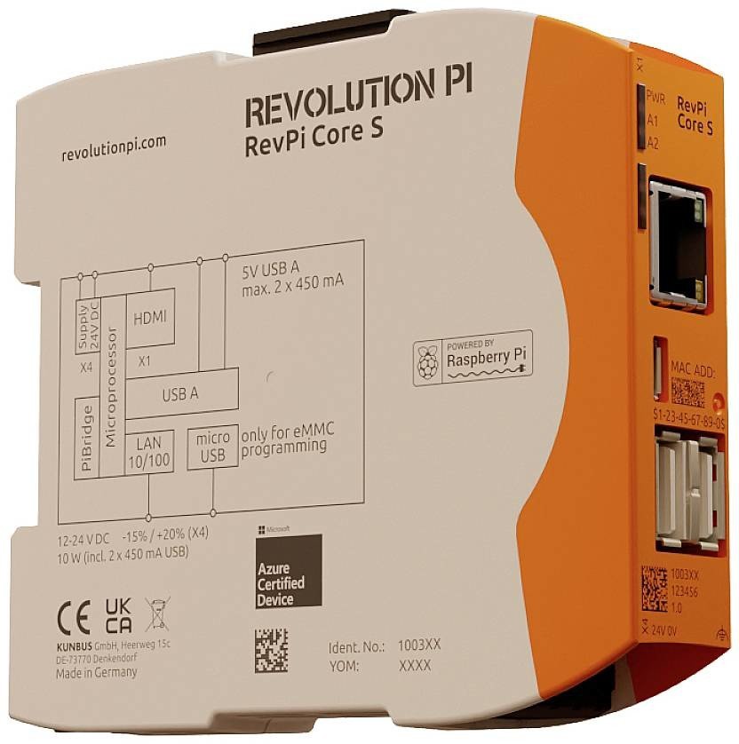 Kunbus RevPi Core S 32 GB PR100361 PLC řídicí modul 24 V/DC