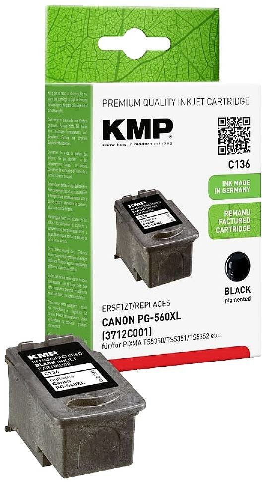 KMP Ink náhradní Canon PG560XL (3712C001) kompatibilní Single černá C136 1581,4001