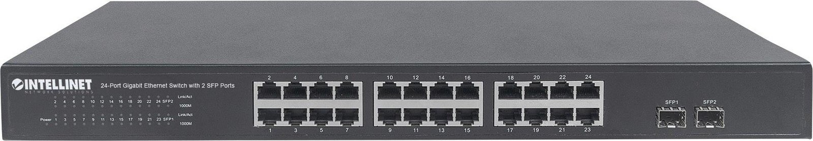Intellinet 561044 síťový switch 24  plus  2 porty 1 GBit/s