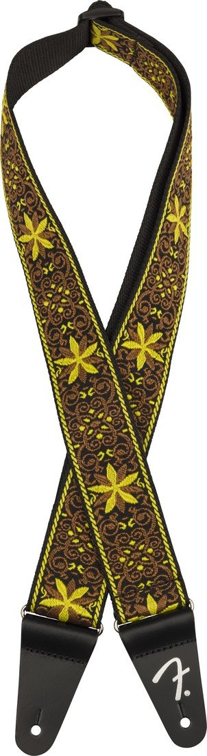 Fender Pasadena Woven Strap, Yellow Wallflower, 2