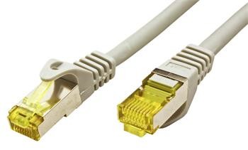 S/FTP patchkabel kat. 7, s konektory RJ45, LSOH, 30m, šedý