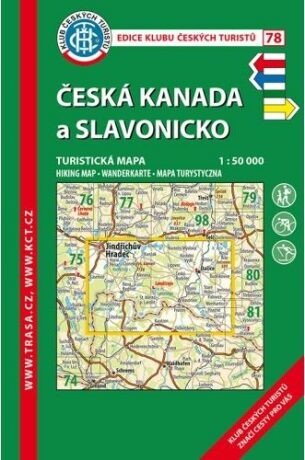 Česká Kanada,Slavonicko /KČT 78 1:50T Turistická mapa