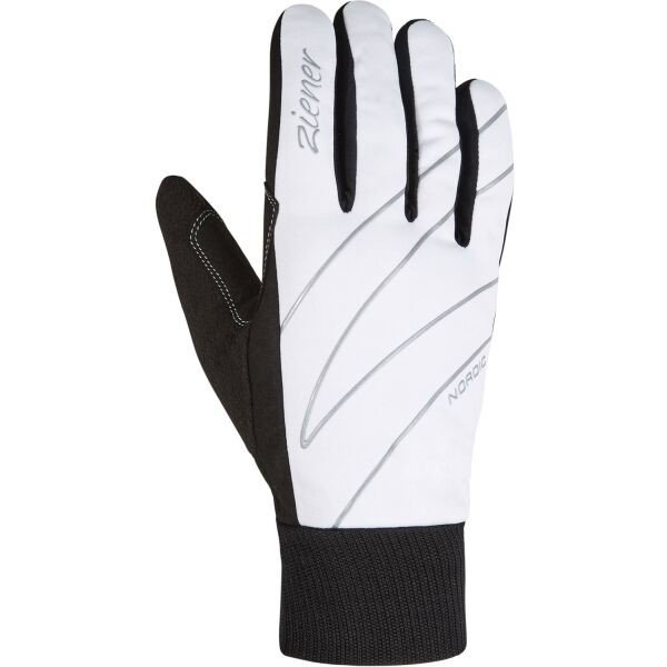 Ziener UNICA W Dámské běžkařské rukavice, bílá, velikost 7.5