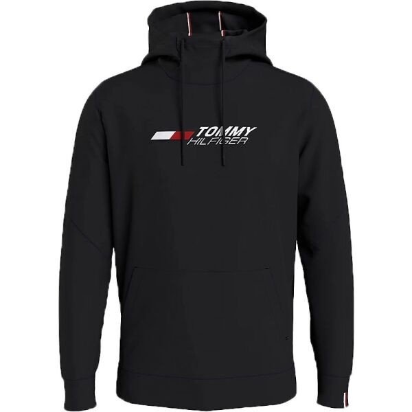 Tommy Hilfiger ESSENTIAL HOODY Pánská mikina, černá, velikost S