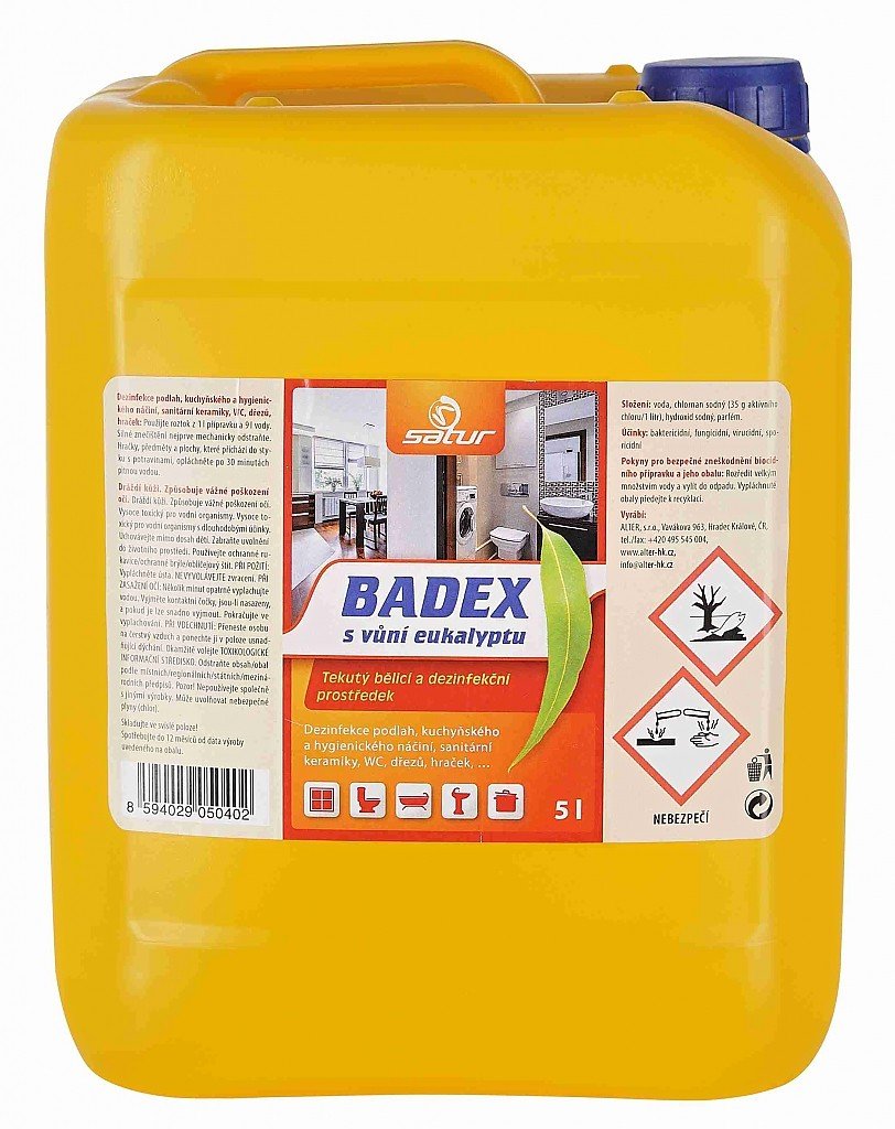 Satur Badex tekutý dezinfekční prostředek s vůní eukalyptu 5 l