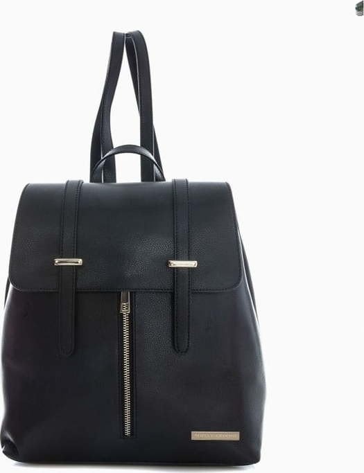 Černý kožený batoh Sofia Cardoni Tefe
