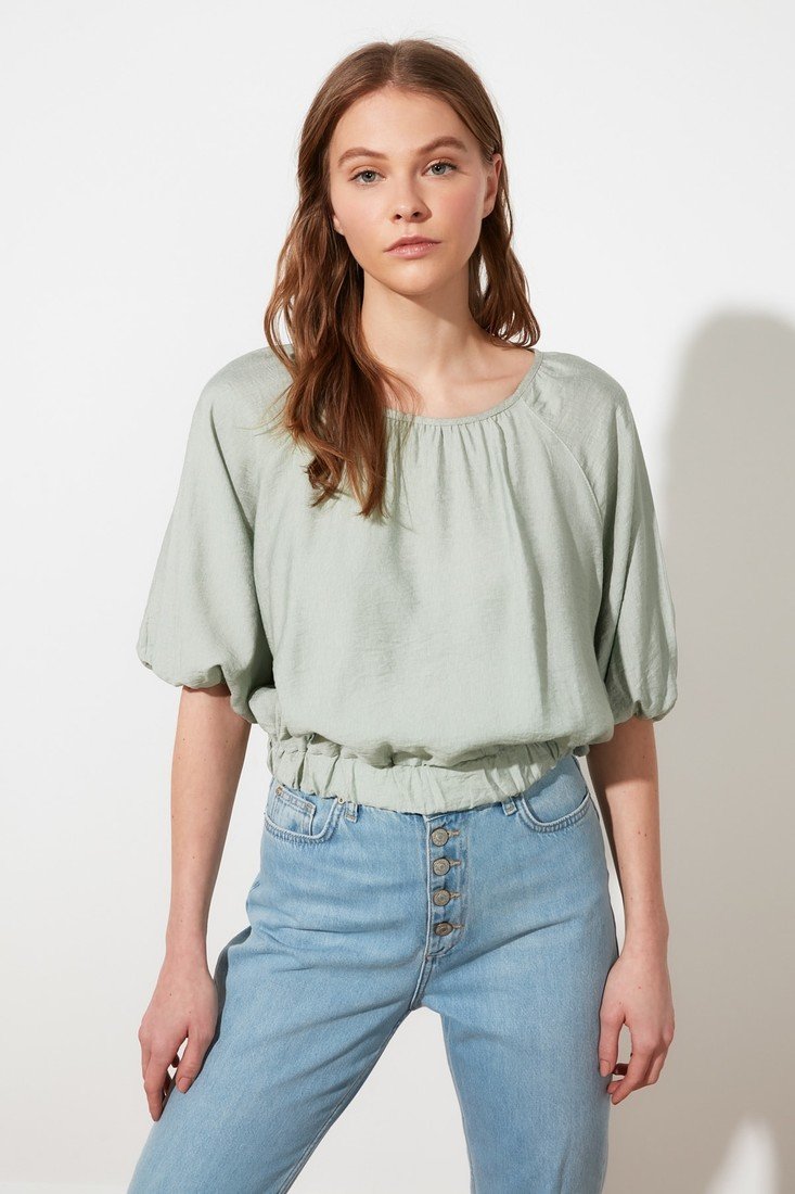 Trendyol Blouse - Blue - Fitted