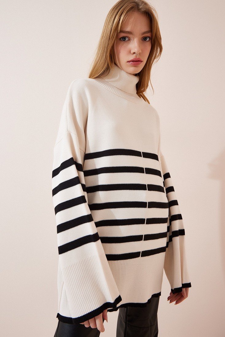 Happiness İstanbul Sweater - Beige - Oversize