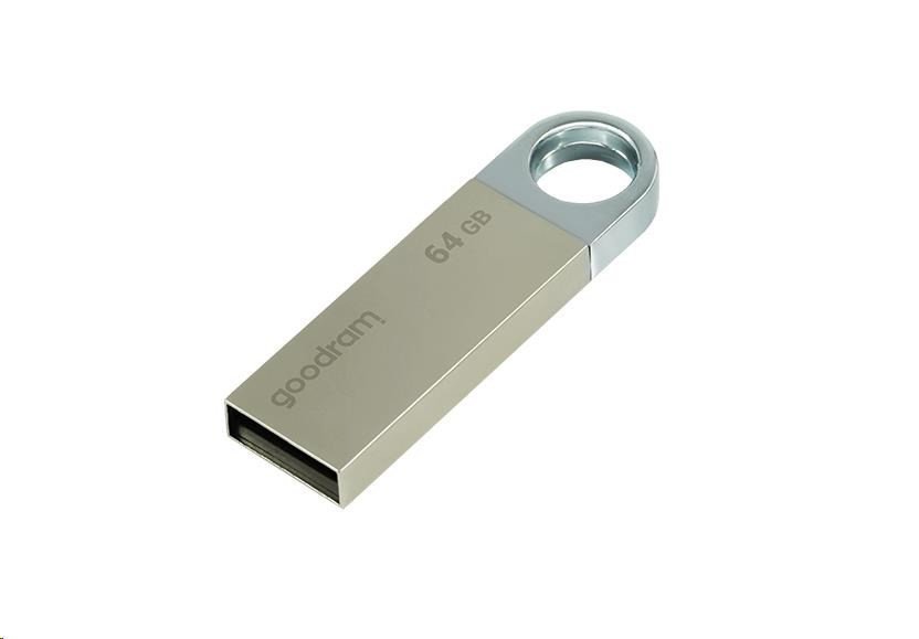 GoodRAM Flash Disk UUN2 64GB USB 2.0 stříbrná (UUN2-0640S0R11)