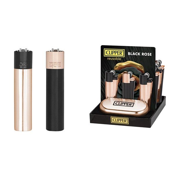 Zapalovač Clipper CMP11R Black Rose+Giftbox