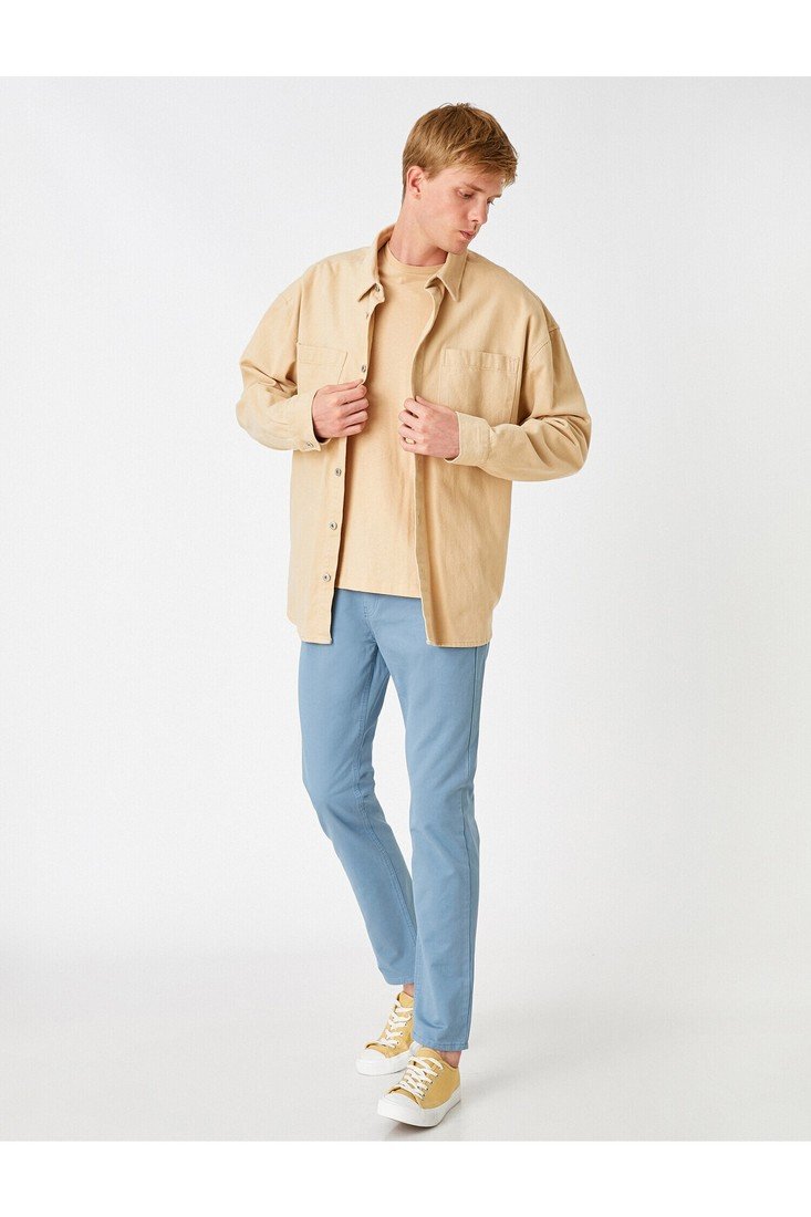 Koton Pants - Blue - Straight