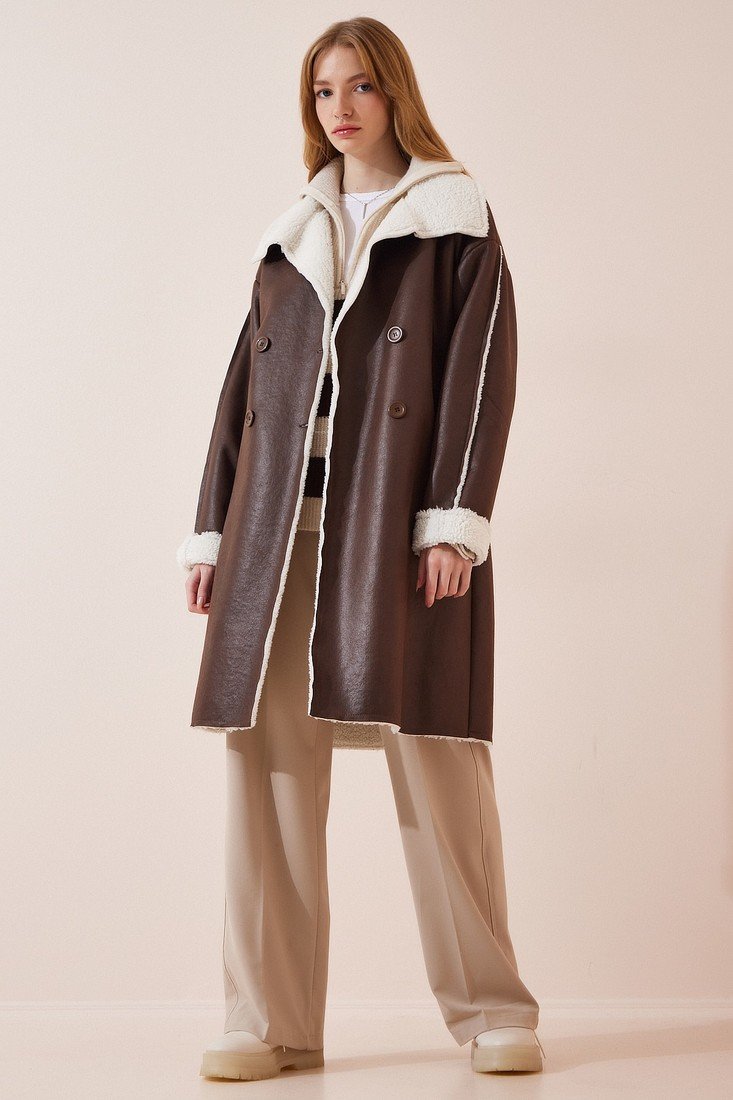 Happiness İstanbul Coat - Brown - Basic