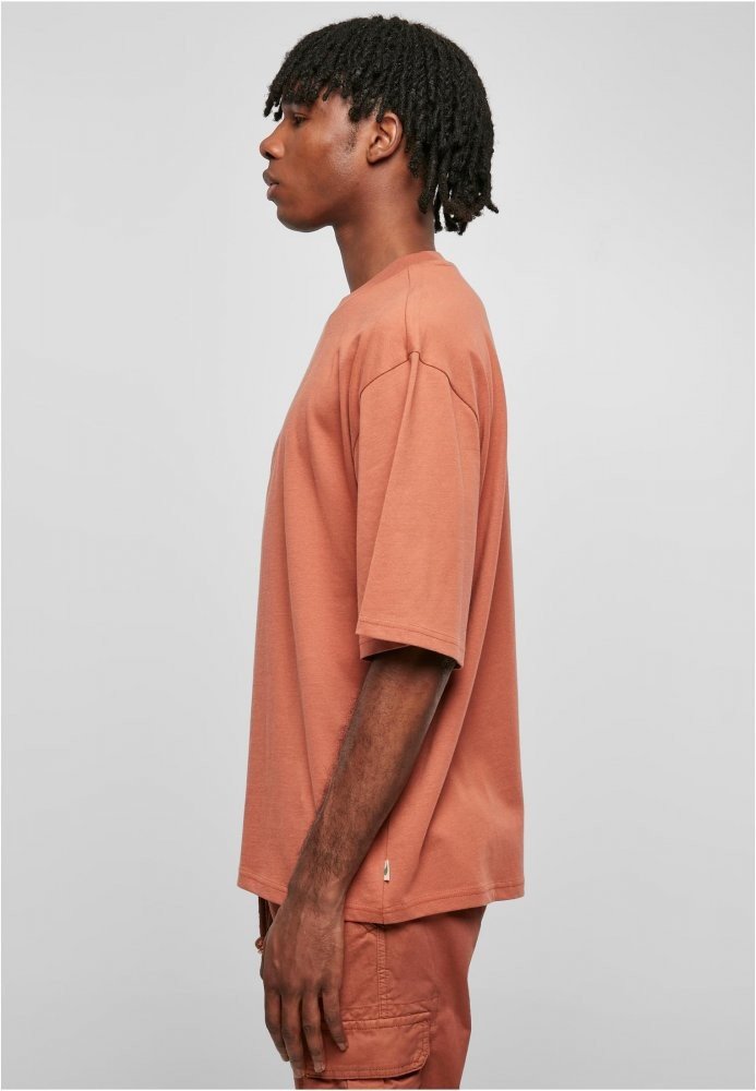 Organic Oversized Sleeve Tee - terracotta L