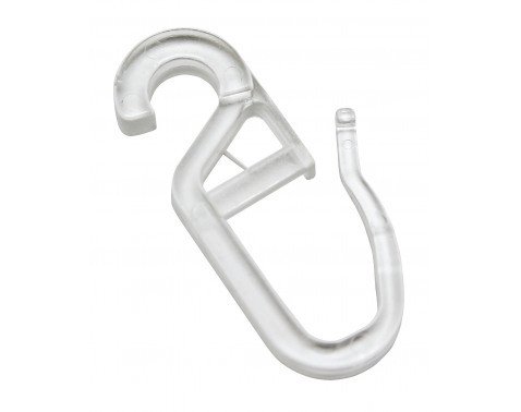 Háčky na garnýž (10 ks) Plexi, transparentní