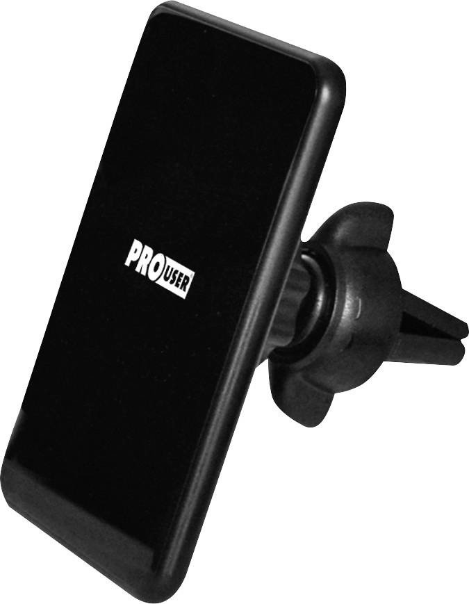 ProUser WCM1 upevnění na ventilační mřížku, lepicí páska držák mobilního telefonu do auta s funkcí indukčního nabíjení, s magnetickým upevněním