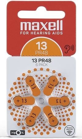 MAXELL AZ13/PR48 ZINK AIR 6PK