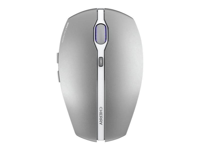 CHERRY GENTIX BT Wi-Fi myš Bluetooth® optická mrazivá, stříbrná 7 tlačítko 1000 dpi, 2000 dpi Inteligentní rolovací kolečko, lze znovu nabíjet