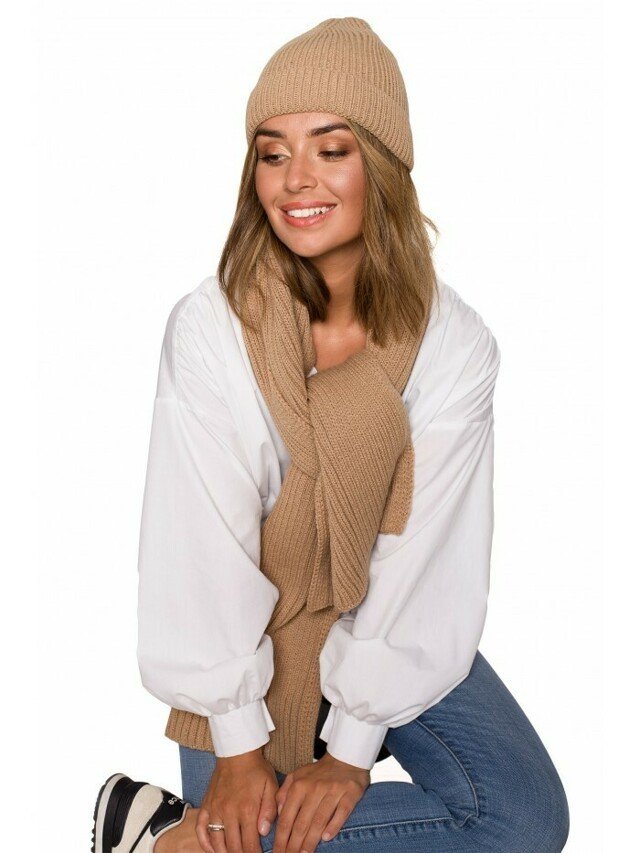 Pletená šála BK081  - BeWear - UNI - černá