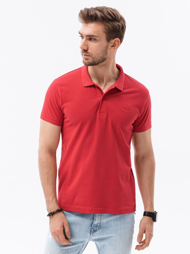Ombre Polo trička S1374 Červená - M
