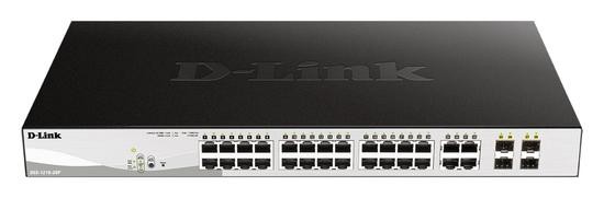 D-Link DGS-1210-28P L2/L3 Smart+ PoE switch, 24x GbE PoE+, 4x RJ45/SFP, PoE 193W, DGS-1210-28P/E