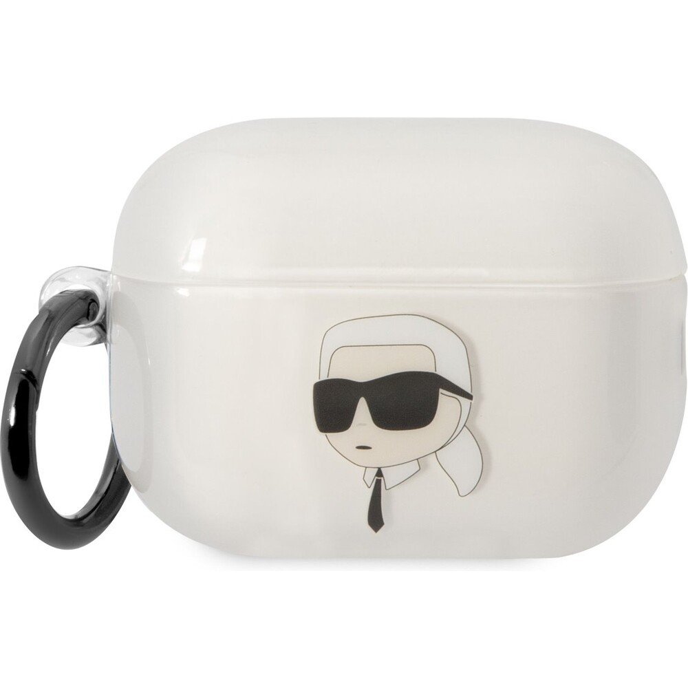 Karl Lagerfeld 3D Logo NFT Karl Head TPU pouzdro Airpods Pro 2 bílé