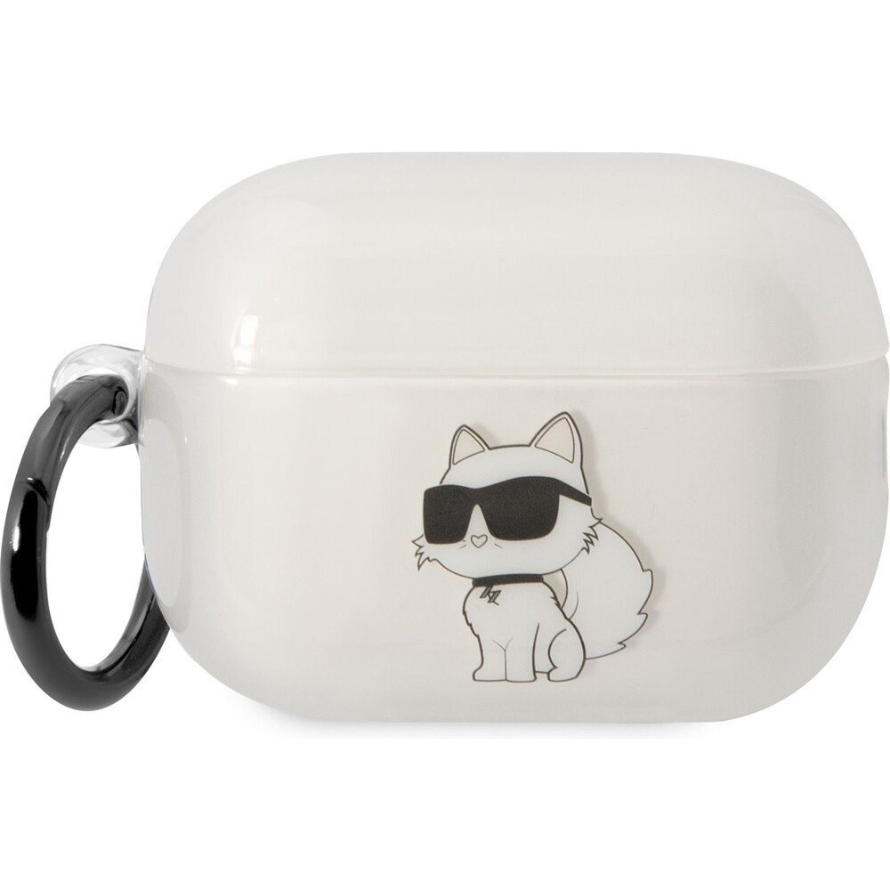 Karl Lagerfeld 3D Logo NFT Choupette TPU pouzdro Airpods Pro 2 bílé