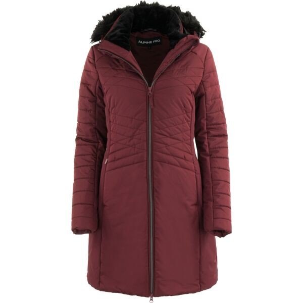 ALPINE PRO CERHA Dámský kabát, červená, velikost XL
