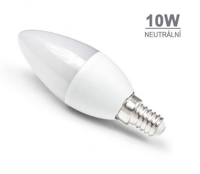 Berge LED žárovka 10W 14xSMD2835 E14 C37 830lm Neutrální bílá