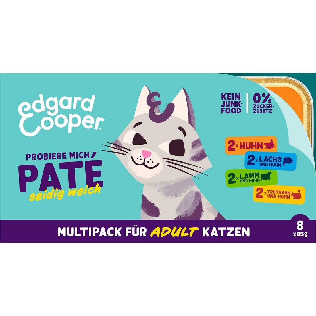 Edgard & Cooper Katze Multipack Paté Adult 8x85g
