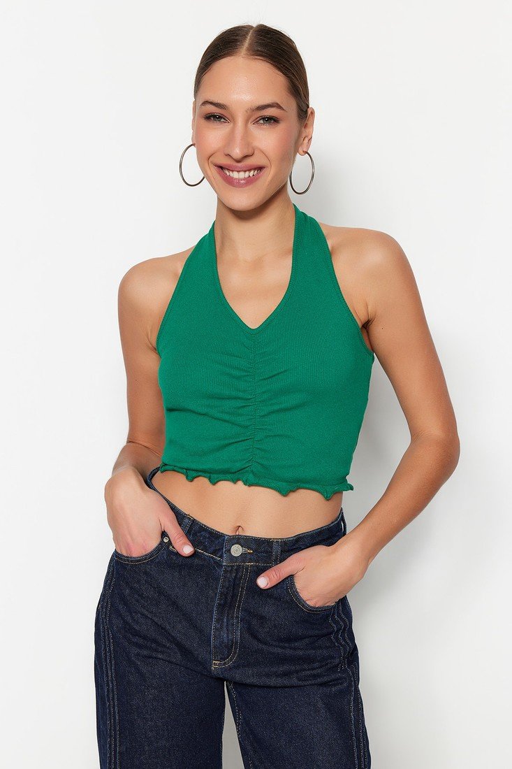 Trendyol Blouse - Green - Fitted