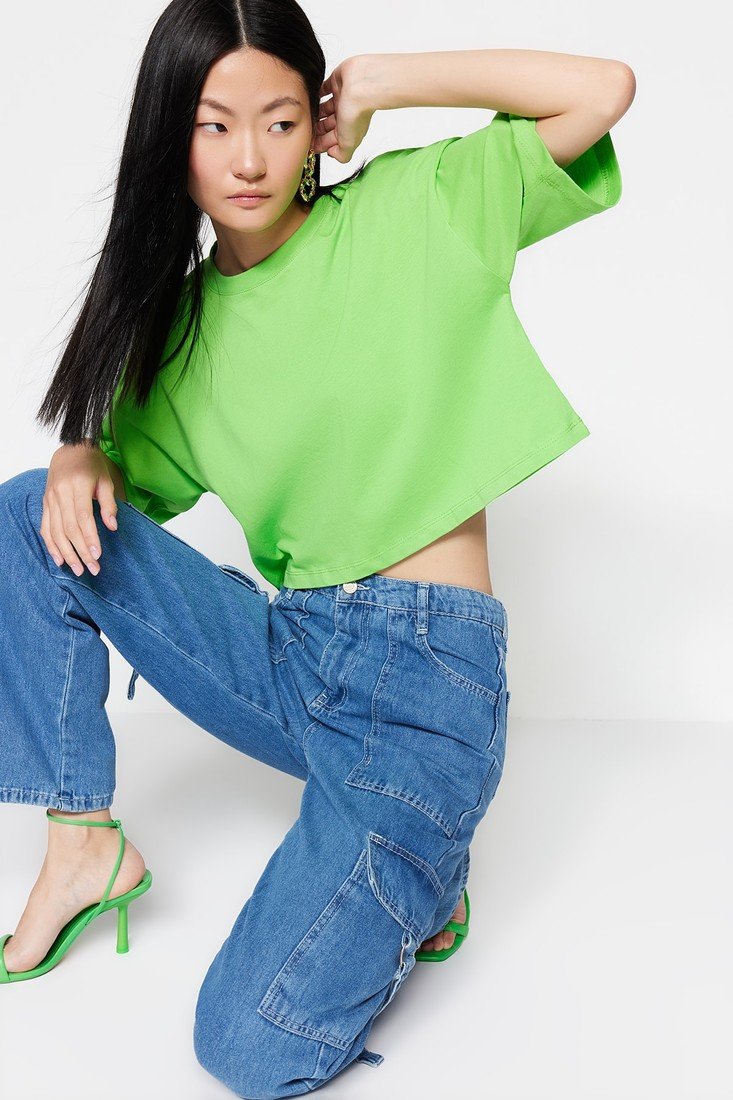 Trendyol T-Shirt - Green - Regular